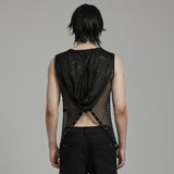 Punk Sexy hollow out hooded vest