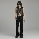 Punk Sexy hollow out hooded vest