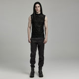 Goth Flocked Mesh Tank Top