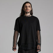 Punk fake two-piece T-shirt