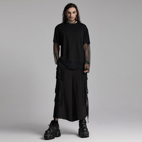 Punk fake two-piece T-shirt