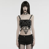 Punk Hot Girl PU Crop Top