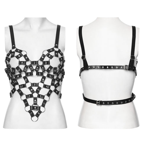 Punk Hot Girl PU Crop Top