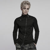 Punk Dark Denim Fitted T-shirt