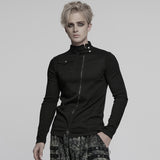 Punk Dark Denim Fitted T-shirt