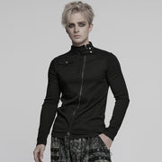 Punk Dark Denim Fitted T-shirt