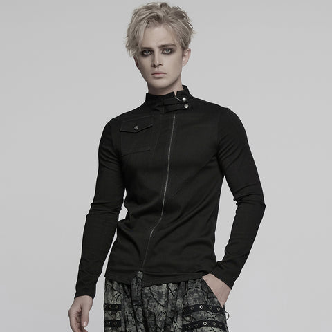 Punk Dark Denim Fitted T-shirt