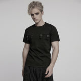 Dark Denim Knitted Punk T-shirt