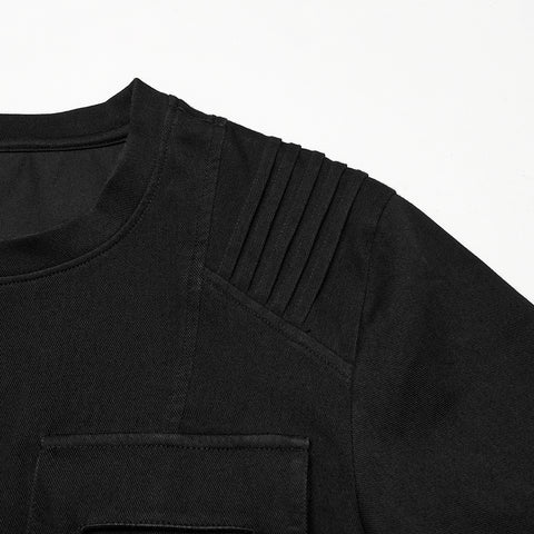 Dark Denim Knitted Punk T-shirt