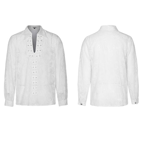 Goth piranha pattern velvet shirt