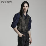 Goth Dark Distressed Waistcoat