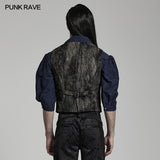 Goth Dark Distressed Waistcoat