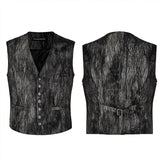 Goth Dark Distressed Waistcoat