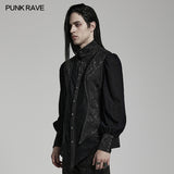 Goth lantern sleeve stand collar shirt