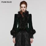 GOTH embossed velvet short jacket