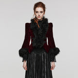 GOTH embossed velvet short jacket