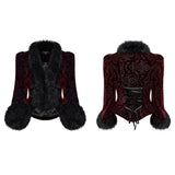 GOTH embossed velvet short jacket
