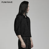 Goth jacquard half sleeve shirt