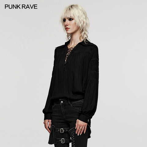 Deep V-neck Goth Shirt