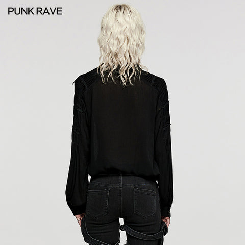 Deep V-neck Goth Shirt