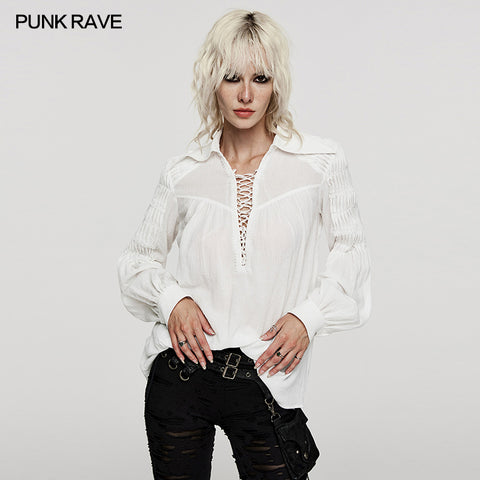 Deep V-neck Goth Shirt