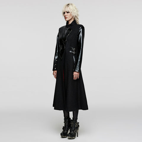 Gothic woolen fabric thick coat