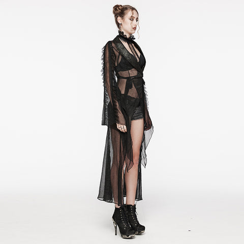 Goth Perspective Long Cardigan