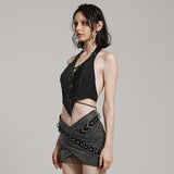 PUNK halter crop top