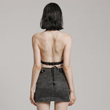 PUNK halter crop top