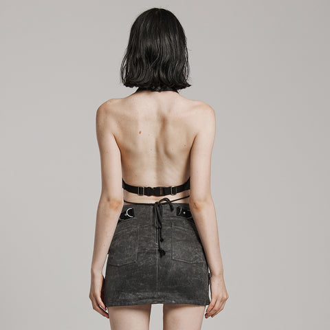 PUNK halter crop top