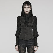 Goth Lantern sleeve Lace shirt