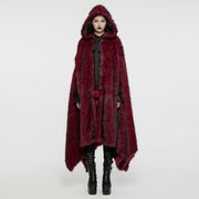 Goth Asymmetric Plush Cloak