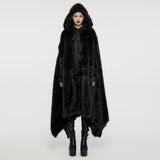 Goth Asymmetric Plush Cloak