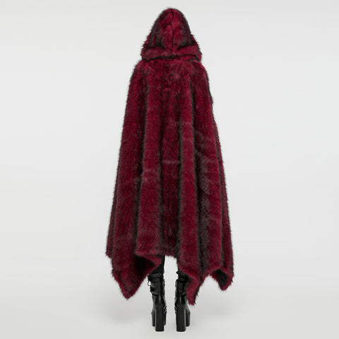 Goth Asymmetric Plush Cloak