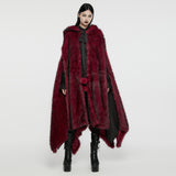 Goth Asymmetric Plush Cloak