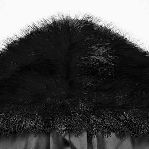 Goth Asymmetric Plush Cloak