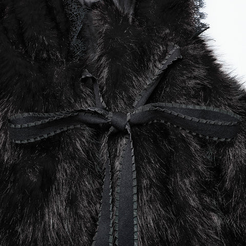 Goth Asymmetric Plush Cloak