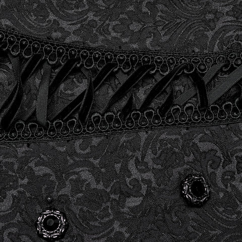 Jacquard Ruffled Collar Shirt