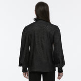Jacquard Ruffled Collar Shirt