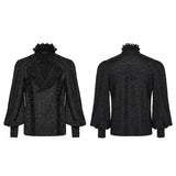 Jacquard Ruffled Collar Shirt