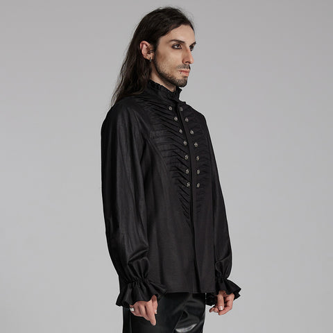 Goth Exquisite 3D Pleated Shirt