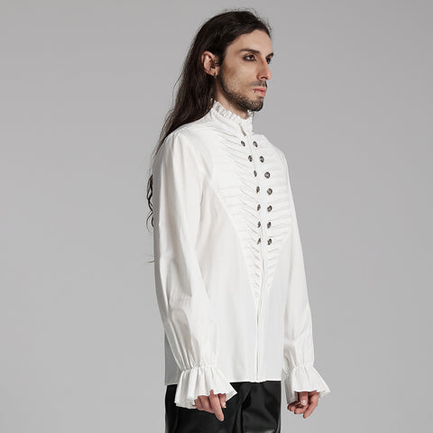 Goth Exquisite 3D Pleated Shirt