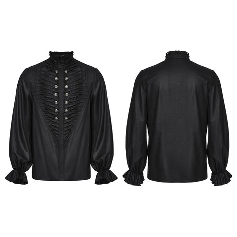 Goth Exquisite 3D Pleated Shirt
