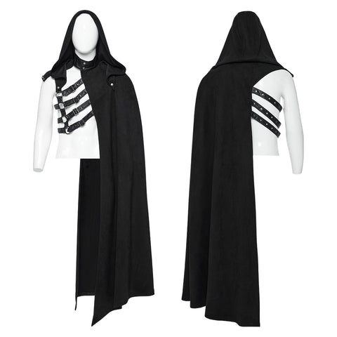 Punk asymmetric detachable cloak