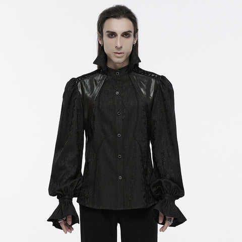Goth stand collar palace gorgeous shirt