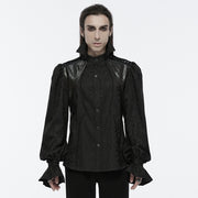 Goth stand collar palace gorgeous shirt