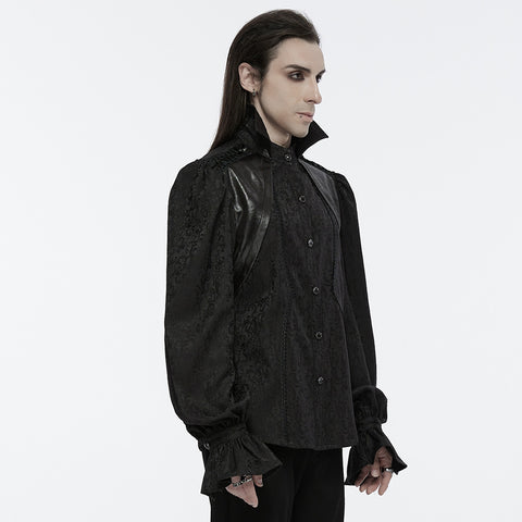 Goth stand collar palace gorgeous shirt