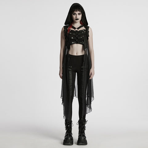 Punk personalized hollow skeleton vest