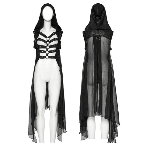 Punk personalized hollow skeleton vest
