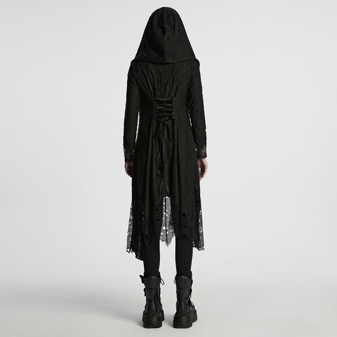 Gothic Decadent Asymmetric Knitted Coat
